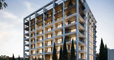 New project with a roof-top swimming pool and garden, 200 meters from the beach, Limassol, Cyprus