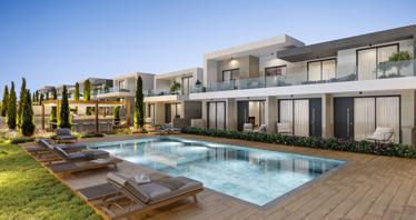Apartments in a new residence with swimming pools 200 meters from the beach, Kisonerga, Cyprus