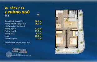 2-bedroom apartment 83 m² in Da Nang for $215,000