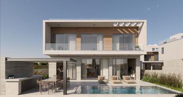 New complex of villas close to a beach and a highway. Geroskipou, Cyprus