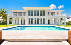 Modern coastal villa with a pool, a docking station and a garage, Miami, USA for 8,165,000 €