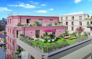 Magnificent residential complex with green areas and a parking in the ХIХ arrondissement of Paris, France for From 305,000 €