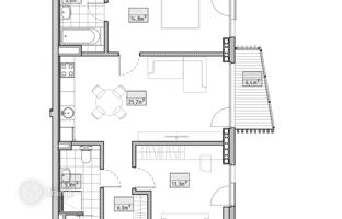 2-bedroom apartment in new building 76 m² in Vidzeme Suburb for 245,000 €