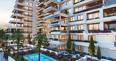 New residence with a swimming pool at 80 meters from the beach, Larnaca, Cyprus