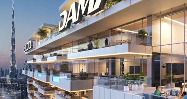 Luxury penthouses in new Safa Gate Residence with swimming pools and spa areas close to Burj Khalifa, Safa Park, Dubai, UAE