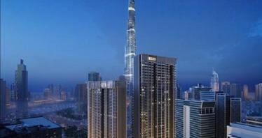 New high-rise residence The Edge with swimming pools and a panoramic view close to the places of interest, Business Bay, Dubai, UAE