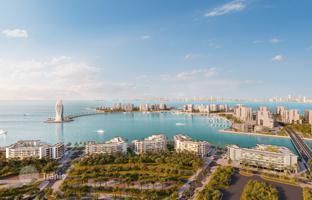 New residence with a swimming pool and a shopping mall in the prestigious area of Qetaifan Island, Qatar for From $697,000