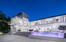 Modern villa with a backyard, a pool, a relaxation area, terraces and a garage, Miami Beach, USA for $16,900,000