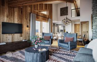 Spacious apartment with a garden and a panoramic view of the mountains in a new building, Les Gets, France for 1,258,000 €