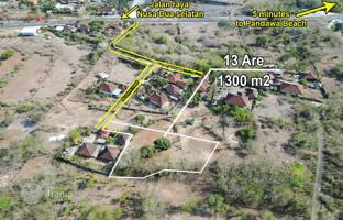 Land plot 1,300 m² in Pandawa beach for $357,000