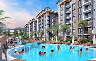 New residence with a swimming pool and an water park close to the beach and golf courses, Antalya, Turkey for From 7,429,000 TRY