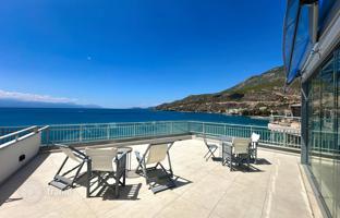 Sunny furnished penthouse with a large terrace on the first line from the beach, Loutraki, Peloponnese, Greece for 250,000 €