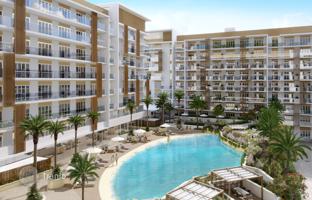 New residence Beach Oasis 2 with a swimming pool and a manmade beach, Dubai Studio City, Dubai, UAE for From $258,000
