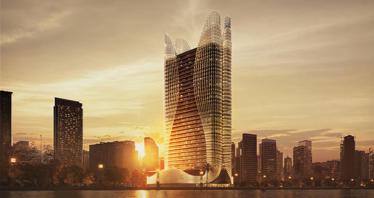 1 new flats in residential complex Binghatti Skyhall in Business Bay