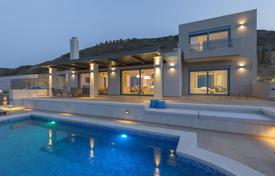 Elite villa with a terrace, a pool, sea views and a spacious plot, on the first line of the beach, Mochlos, Crete, Greece for 3,500,000 €