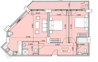 2-bedroom apartment 96 m² in Krtsanisi Street for $150,000