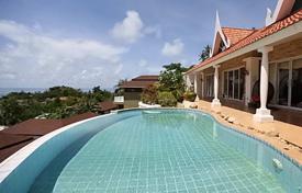 Furnished villa with a garden, swimming pools, a parking, terraces and sea views, Koh Samui, Thailand for $841,000