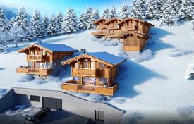 4 bedroom off plan south facing chalets for sale in Les Gets a few steps from the lift (A) for 1,400,000 €