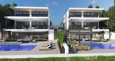 New complex of villas with swimming pools and panoramic views, 5 minutes from the beach, Geroskipou, Cyprus