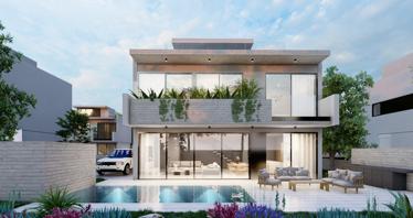 New complex of villas with swimming pools near the sea, Paphos, Cyprus