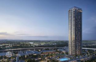 New high-rise project Lyvia with swimming pools, a garden and kids' play areas, Dubai Creek Harbour, Dubai, UAE for From $541,000