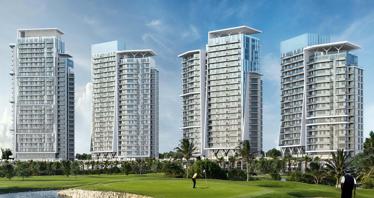 New guarded residence Artesia with a hotel near a golf course, in the prestigious area of Damac Hills, Dubai, UAE