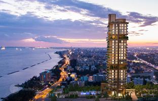New high-rise residence with swimming pools at 50 meters from the sea, Agios Tychonas, Cyprus for From 865,000 €