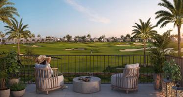 New complex of villas Fairway Villas 2 with swimming pools and a golf course close to the airport, Emaar South, Dubai, UAE