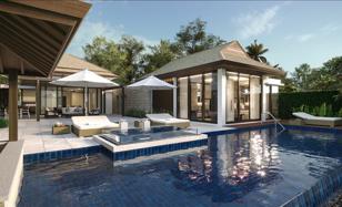 Complex of villas with swimming pools and jacuzzis directly on Bang Tao Beach, Phuket, Thailand for From $2,493,000
