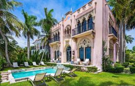 Comfortable villa with a garden, a backyard, a pool, a relaxation area, a terrace and a garage, Miami, USA for $8,250,000