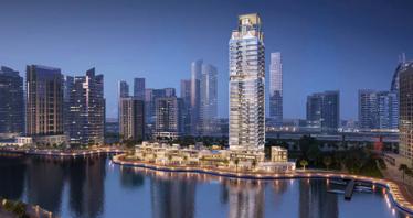 New waterfront residence Liv Waterside with swimming pools and a spa center, Dubai Marina, Dubai, UAE
