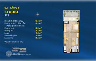 1-bedroom apartment 45 m² in Da Nang for $95,000