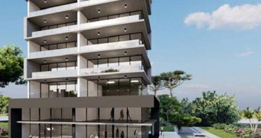 New residence with shops and offices at 500 meters from the beach, in the center of Larnaca, Cyprus