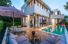Modern villa with a garden, a backyard, a pool, a relaxation area, terraces and a parking, Miami Beach, USA for $3,950,000
