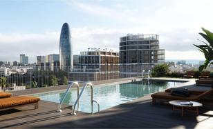 New apartments in a building with a swimming pool, Eixample district, Barcelona, ​​Spain for From 694,000 €