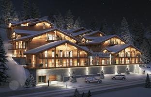 New beautiful apartment with a parking space and a view of the mountains near the ski slopes, in the center of Les Gets, France for 476,000 €