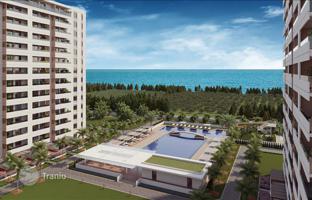 New residence with an aquapark, swimming pools and a tennis court at 150 meters from the beach, Mersin, Turkey for From 2,476,000 TRY