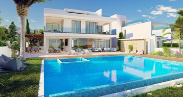 Complex of beachfront villas with swimming pools, Polis, Cyprus