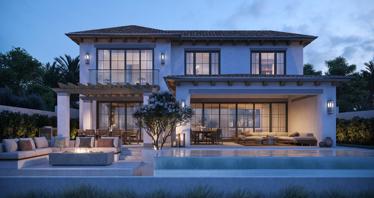 New complex of villas with swimming pools, panoramic views and sports grounds close to the beach, Abu Dhabi, UAE