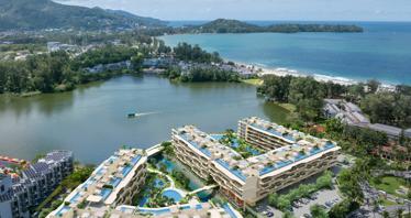 New residential complex on the lagoon shore near Bang Tao beach, Phuket, Thailand