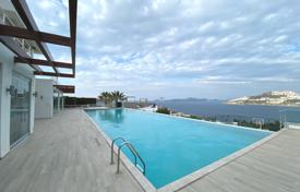 Seafront apartment with a balcony and a terrace in Bodrum, in a gated complex with a swimming pool, cafe, gym, sports ground and parking for $277,000