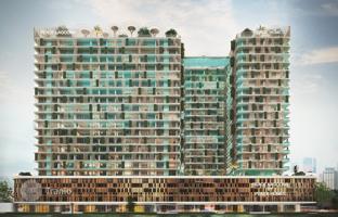 New residence Peace Lagoons with swimming pools, a water park and a spa center, Al Wadi, Dubai, UAE for From $206,000