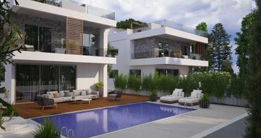 Complex of villas with swimming pools and panoramic sea views, Kissonerga, Cyprus