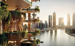 New residence Eywa with swimming pools, lounge areas and waterfalls on the bank of the canal, Business Bay, Dubai, UAE for From $3,130,000