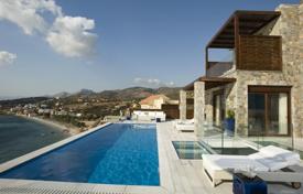 Elite villa with a terrace, a pool, sea views and a spacious plot, on the first line of the beach, Elounda, Crete, Greece for 4,500,000 €