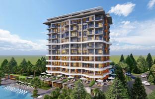 New residence with swimming pools, security and a tennis court close to the sea, Demirtaş, Turkey for From 7,274,000 TRY