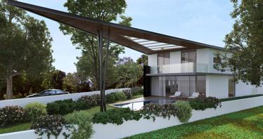 New complex of villas with terraces and gardens on the outskirts of Nicosia, Cyprus