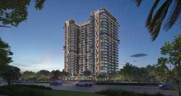 New Sky Views complex of apartments with private swimming pools in the well-developed area of IMPZ (Dubai Production City), Dubai, UAE