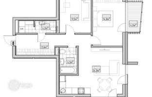 2-bedroom apartment in new building 82 m² in Vidzeme Suburb for 264,000 €
