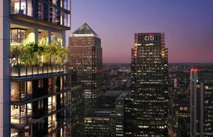 2-bedroom apartment in new building 81 m² in Canary Wharf for £960,000